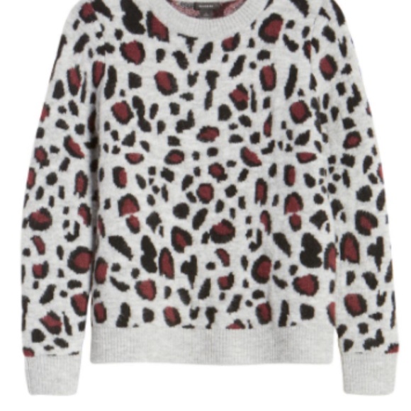 NEW Halogen Leopard Spot Crewneck Pullover Sweater - Picture 9 of 12